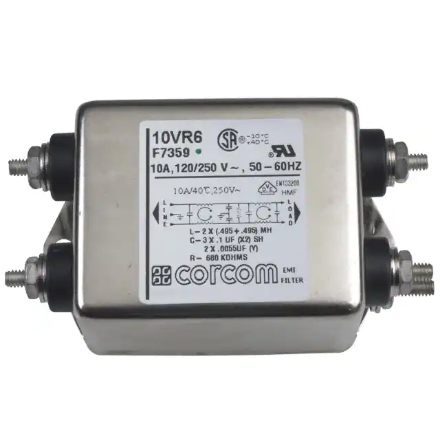 10VR6 TE Connectivity Corcom Filters electronic component