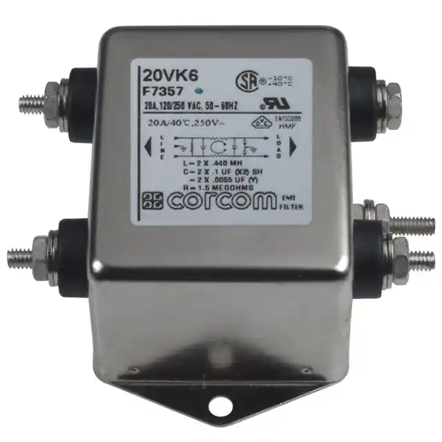 20VK6 TE Connectivity Corcom Filters electronic component