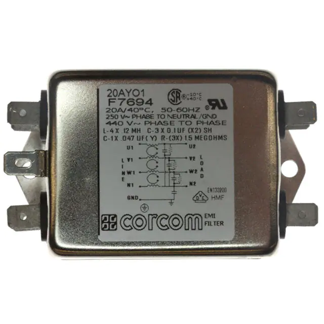 20AYO1 TE Connectivity Corcom Filters electronic component