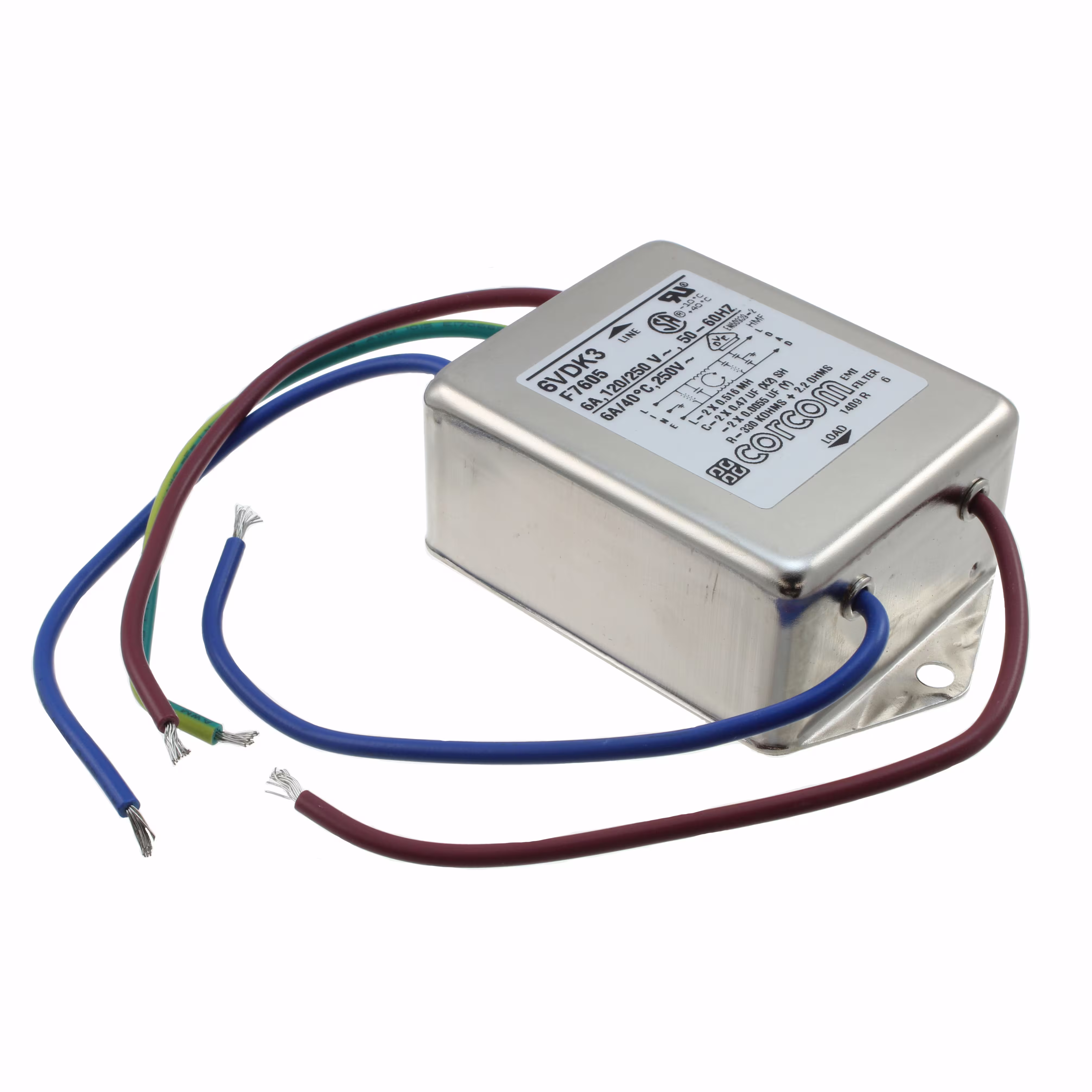 6609034-6 TE Connectivity Corcom Filters electronic component
