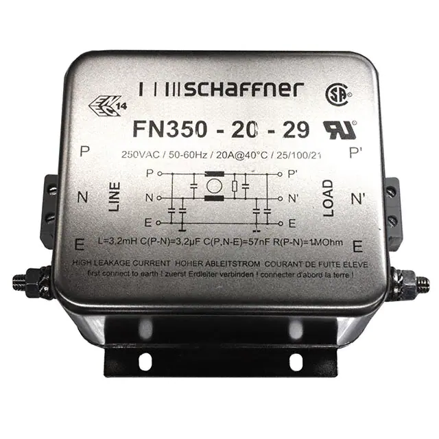 FN350-20-29 Schaffner EMC Inc. electronic component
