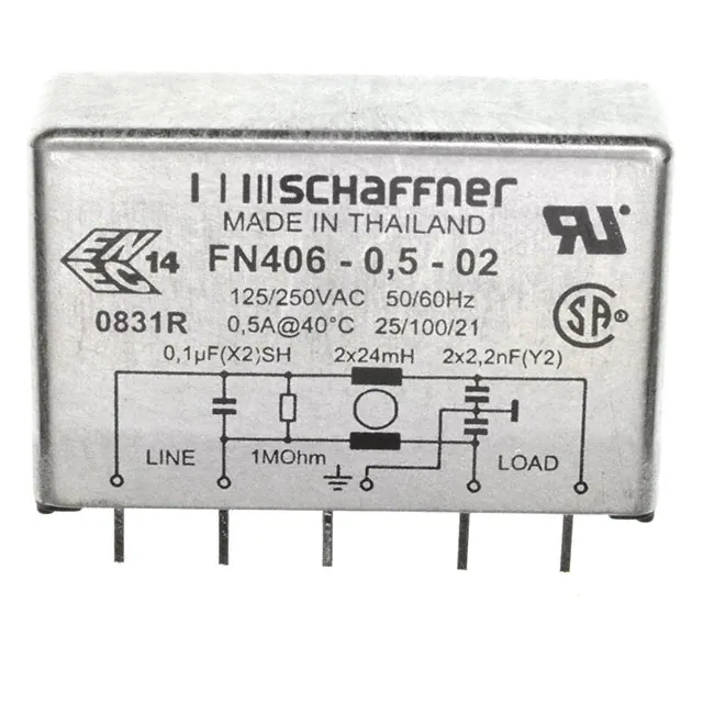 FN406-0.5-02 Schaffner EMC Inc. related electronic component