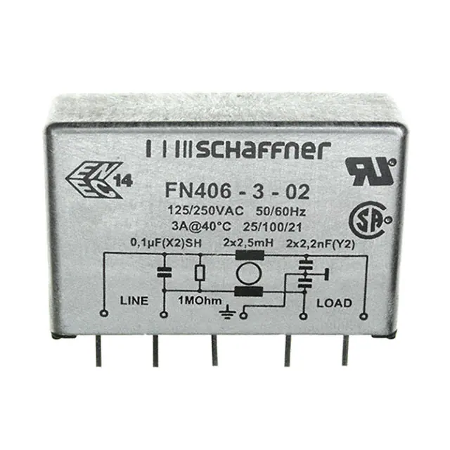 FN406-3-02 Schaffner EMC Inc. electronic component