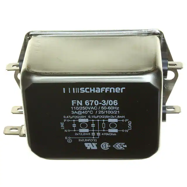 FN670-3-06 Schaffner EMC Inc. electronic component