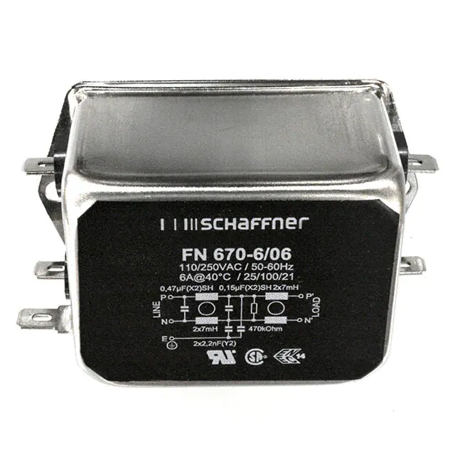 FN670-6-06 Schaffner EMC Inc. electronic component