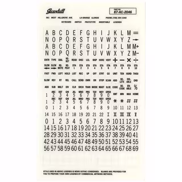 87AC2046 Grayhill Inc. electronic component